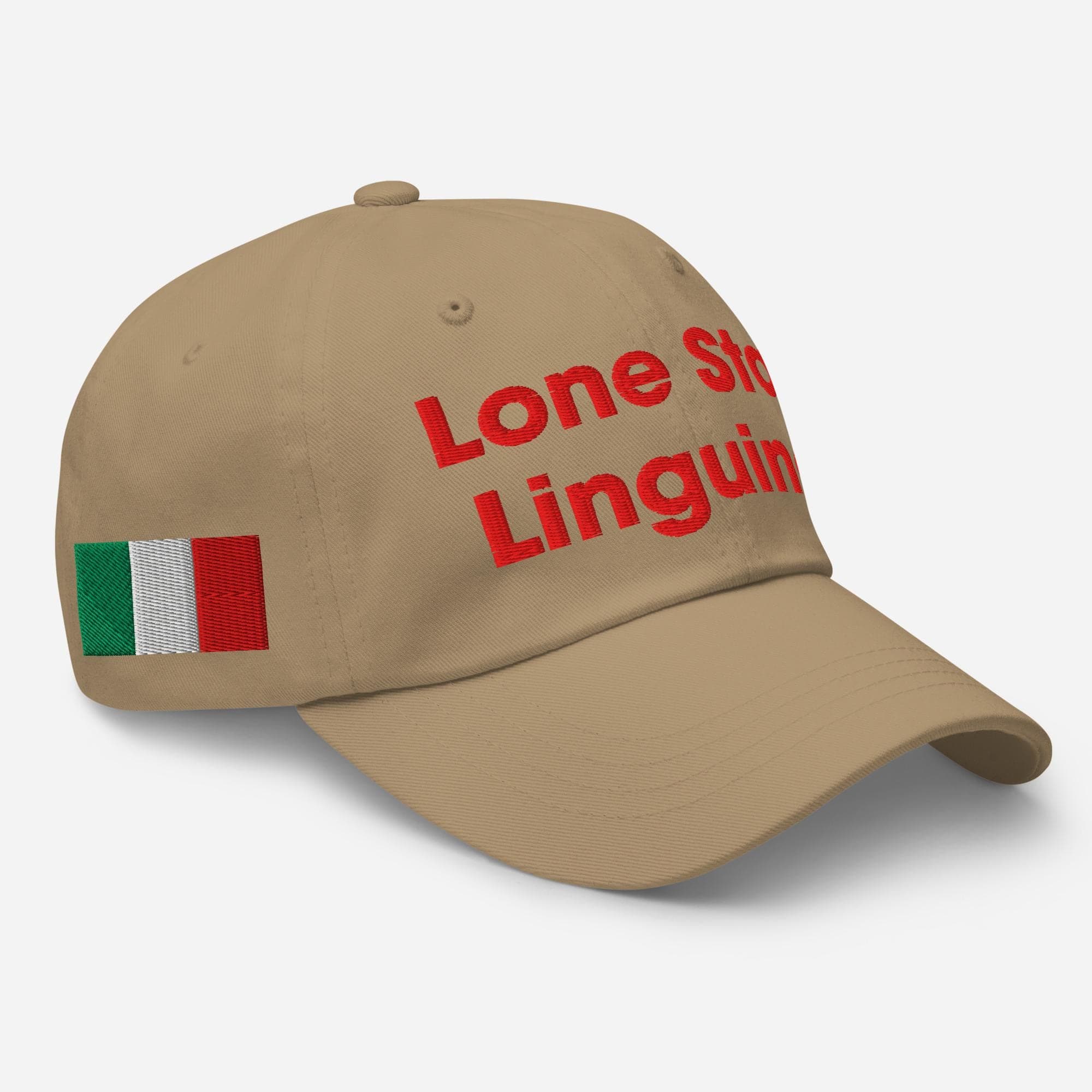 Lone Star Linguine Hat with Texas flag and Italy Flag
