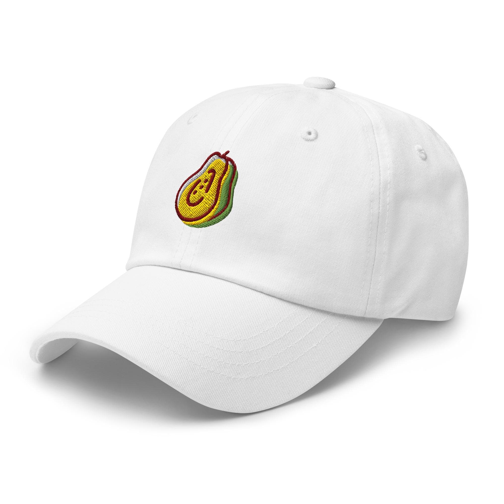 Cute Pear Dad Cap | Fruit Embroidered Baseball Hat | Casual Summer Adjustable Hat | Gift for Fruit Lovers