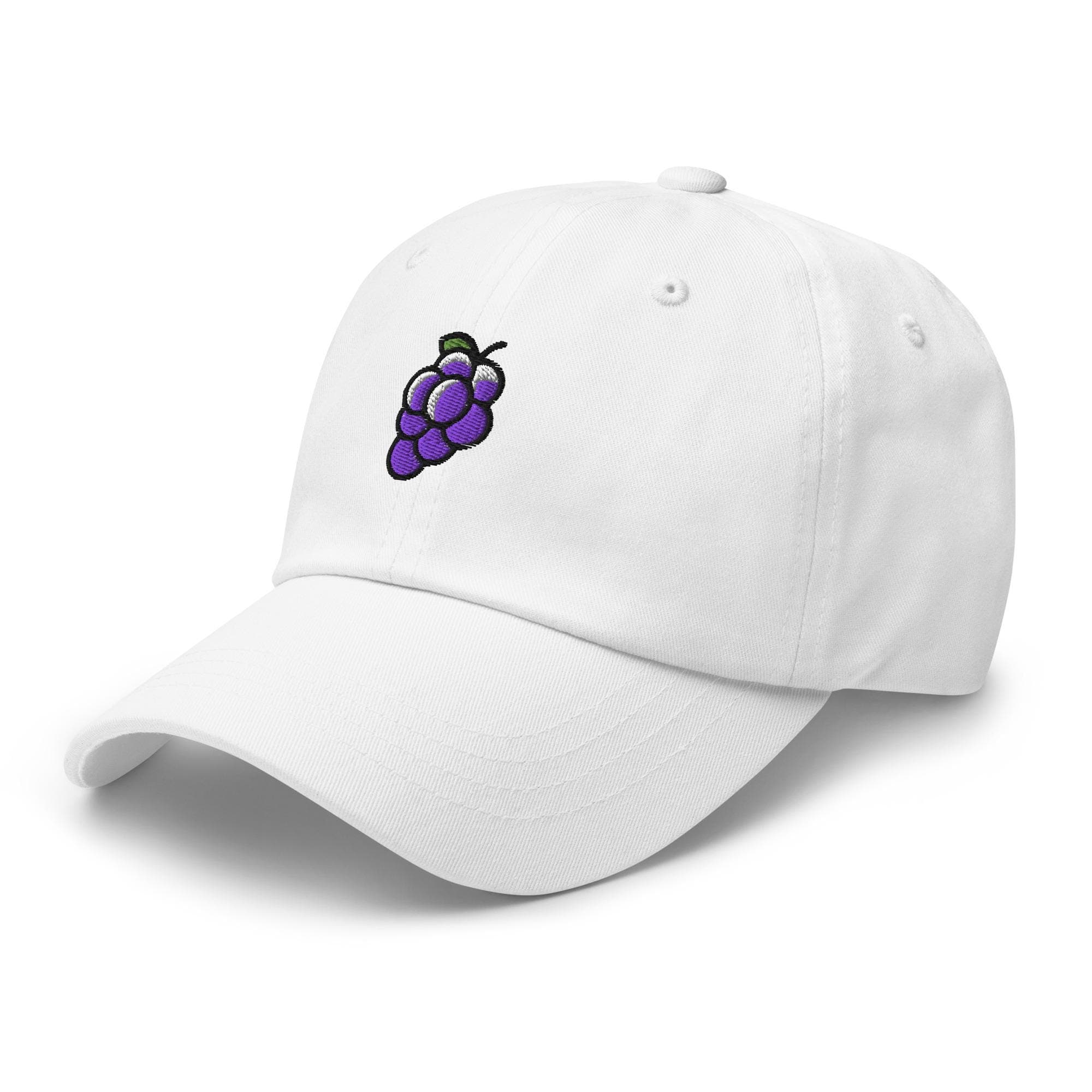 Cute Grapes Hat Embroidered – Cute Fruit Baseball Cap – Summer Fruit Embroidery