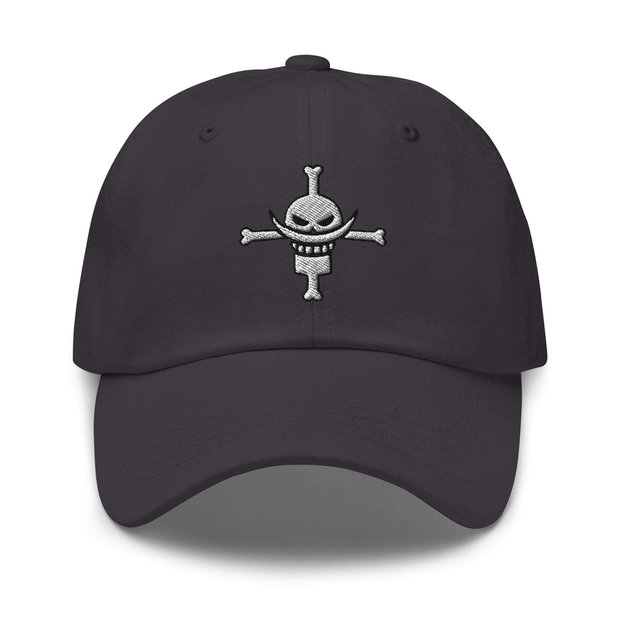 Whitebeard Pirates Logo Anime Embroidered Hat Cross and Skull Logo White Beard Jolly Roger Baseball Cap