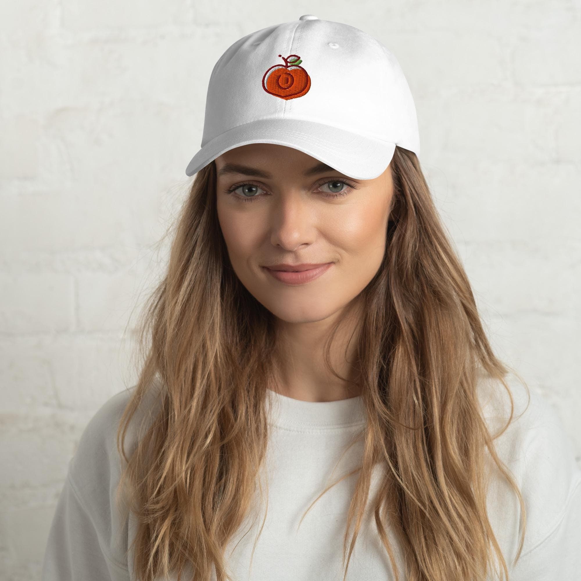 Cute Apricot Dad Cap | Baseball Hat for Fruit Lovers | Summer Fruit Embroidered Cap | Casual Unisex Adjustable Hat