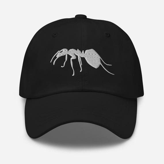 Ant Embroidered Cap | Insect Lover Hat | Bug Illustration Baseball Hat | Nature Enthusiast Gift | Outdoor Explorer Embroidery Cap