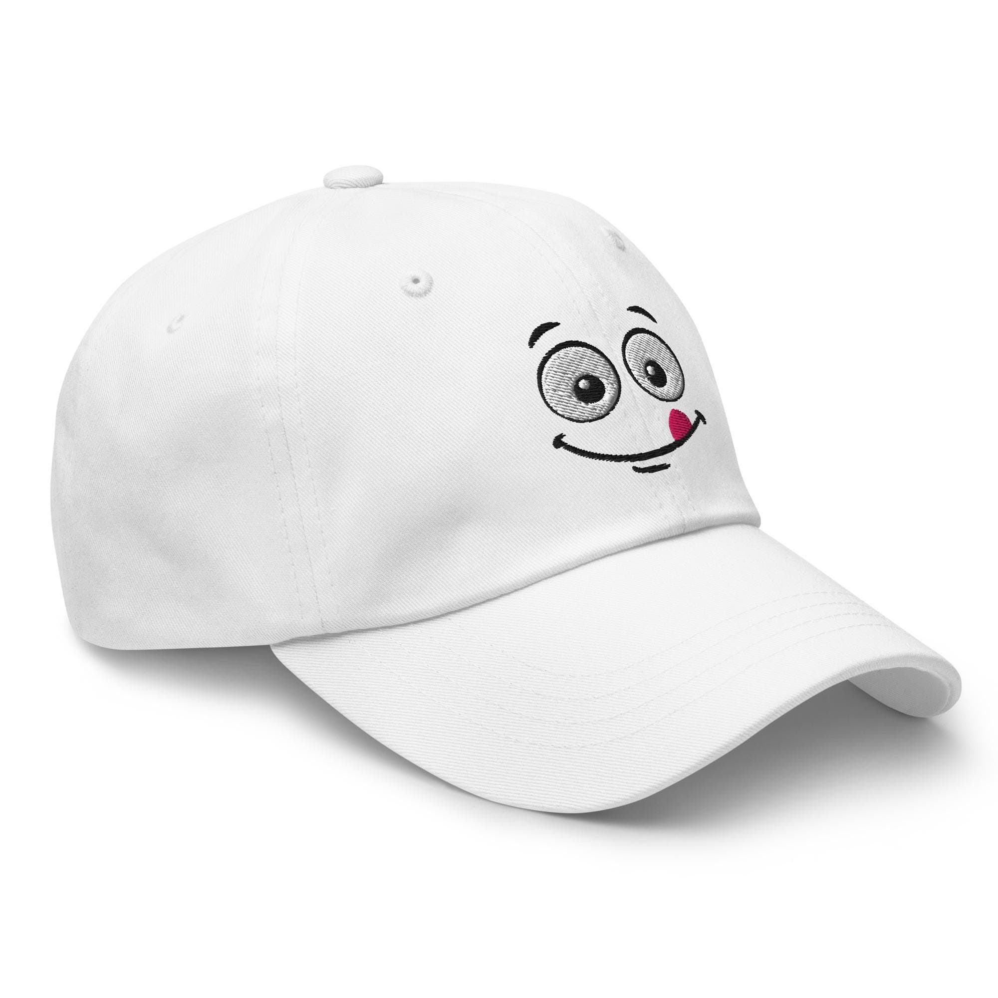 Embroidered Cartoon Face Hat – Cute Interested Expression Cap, Fun Kawaii Dad Hat, Gift for Teens & Adults
