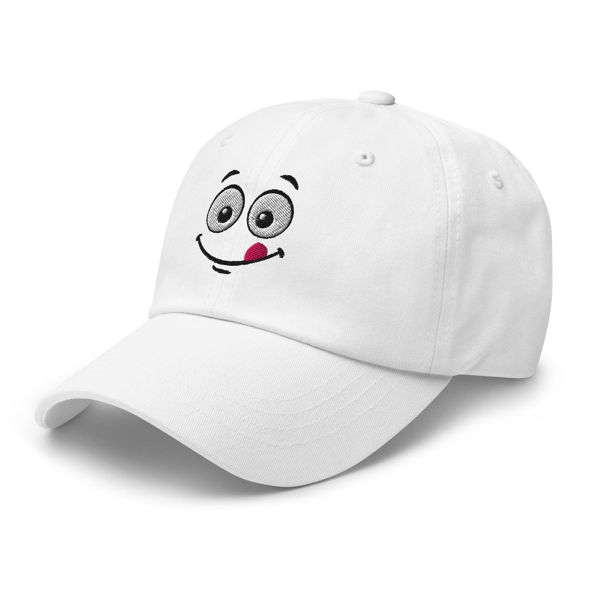 Embroidered Cartoon Face Hat – Cute Interested Expression Cap, Fun Kawaii Dad Hat, Gift for Teens & Adults