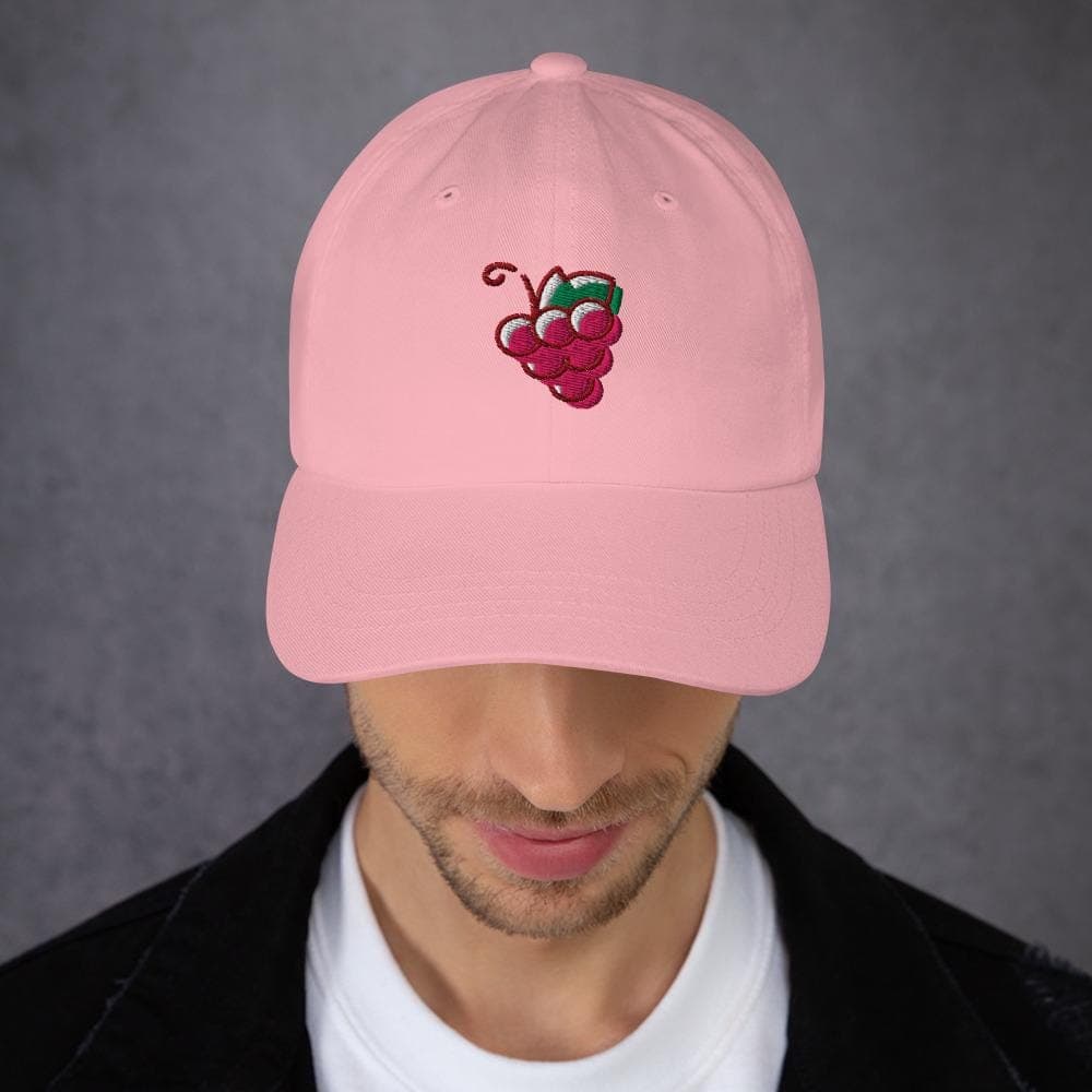 Cute Grapes Baseball Dad Cap | Fruit Embroidered Hat | Summer Casual Adjustable Cap | Cute Gift for Fruit Lovers