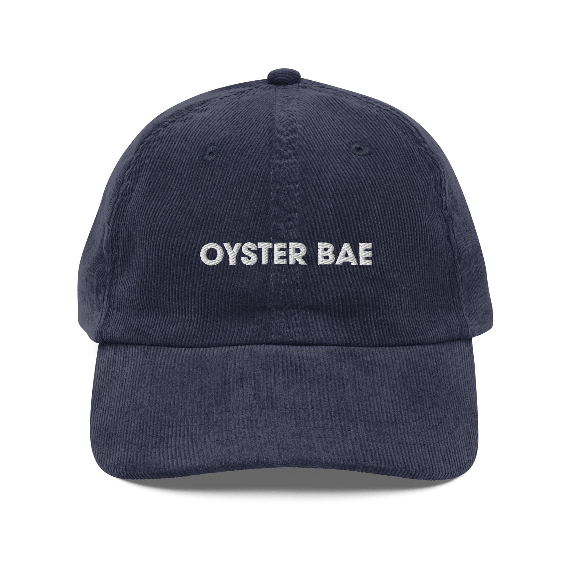 Oyster Hat | Vintage Corduroy Cap | Embroidered Hat