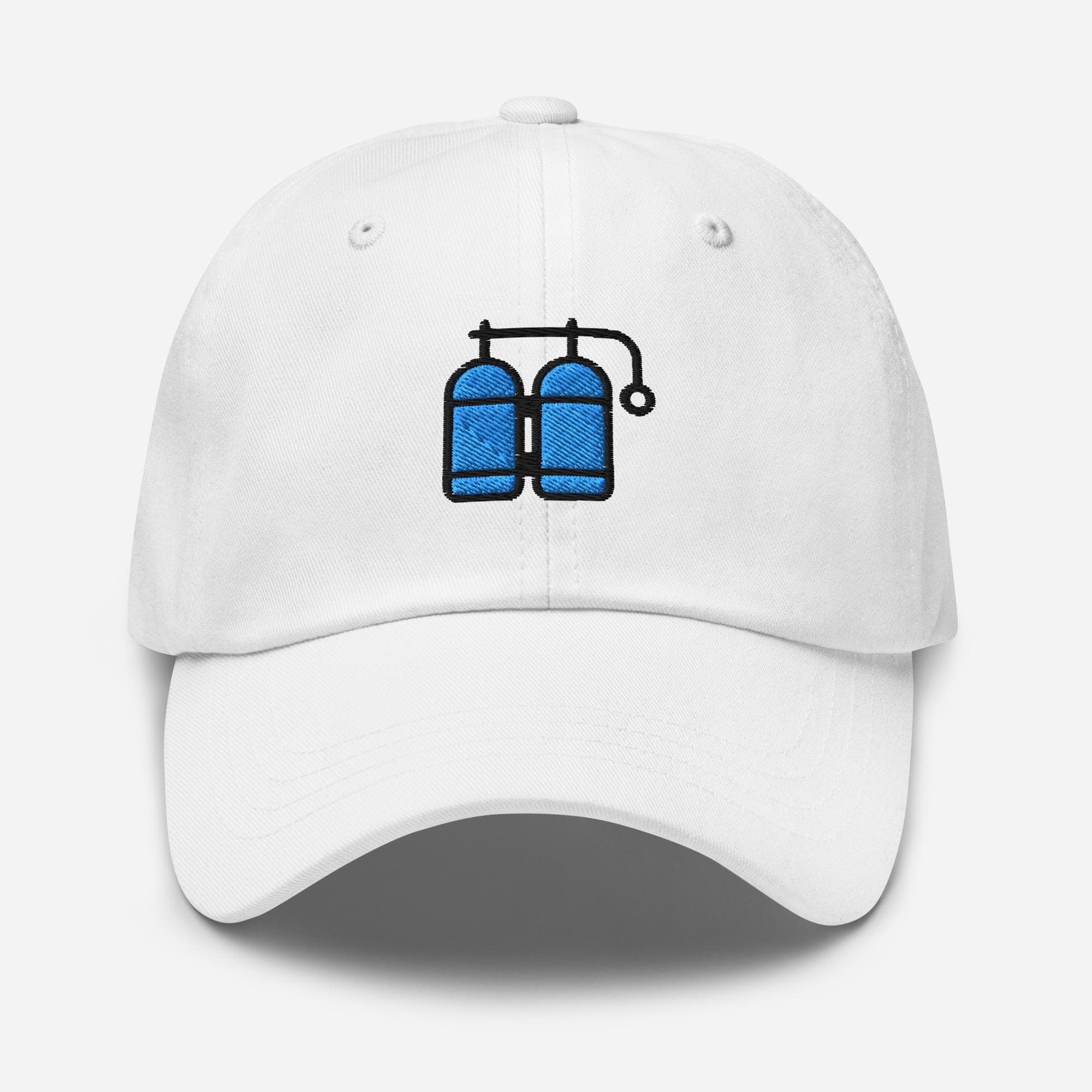 Oxygen Tank Embroidered Cap | Scuba Diving Hat | Swimmer Gift | Athlete Oxygen Icon Cap | Sports Training Baseball Hat | Diver Cap Gift