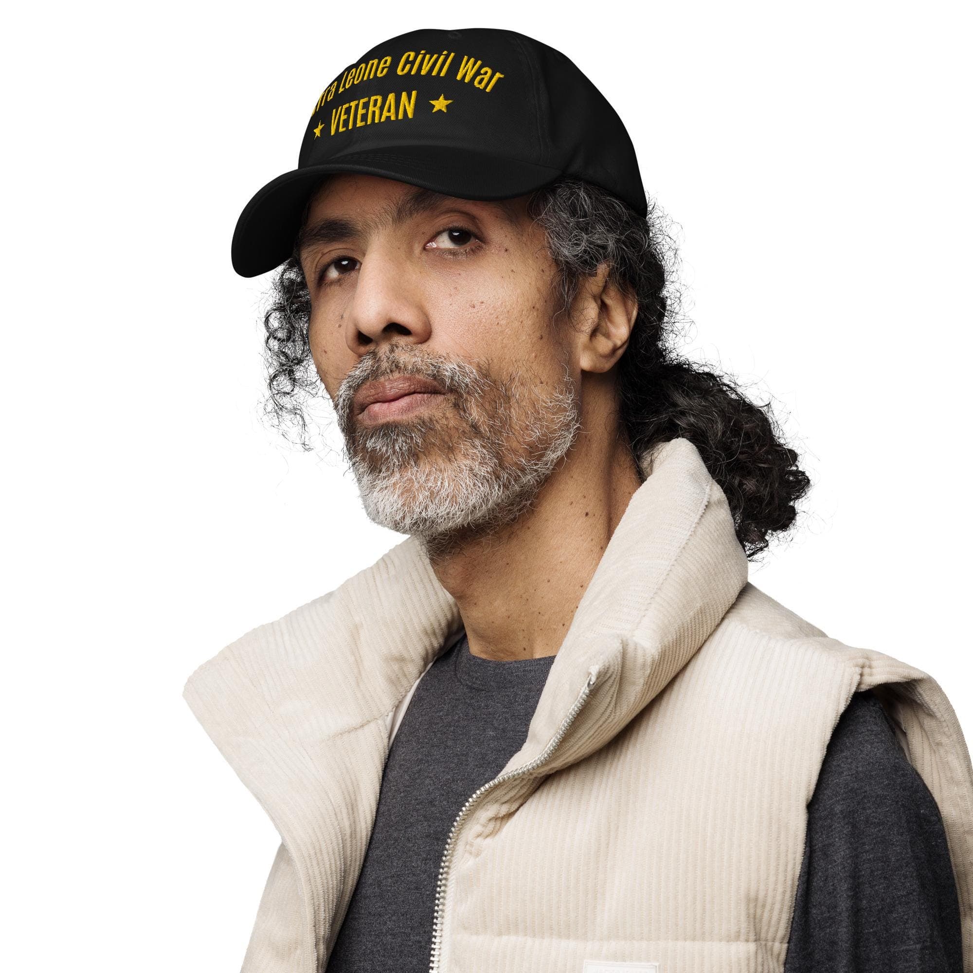 Sierra Leone Veteran Dad Cap | Freetown War History Embroidered Hat | West Africa Military Gift