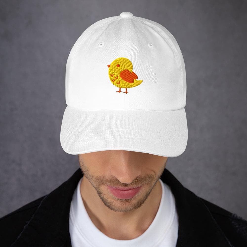 Cute Chick Embroidered Cap – Kawaii Bird Dad Hat, Animal Lover Gift, Summer Casual Adjustable Cap for Women & Men