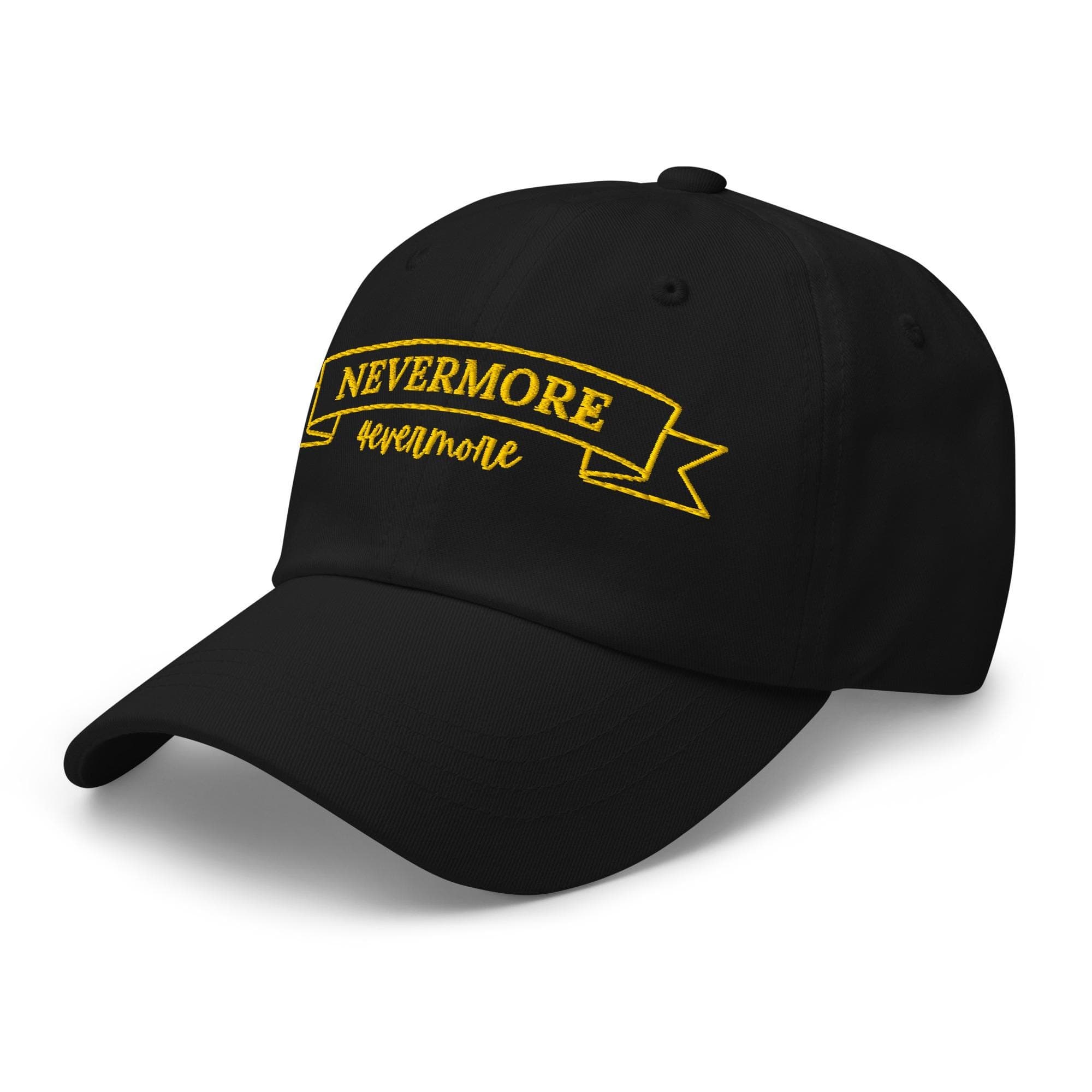 Nevermore Dad Cap Baseball Hat | Embroidered Raven Poe Inspired Cap | Gothic Dark Academia Aesthetic Hat for Men Women
