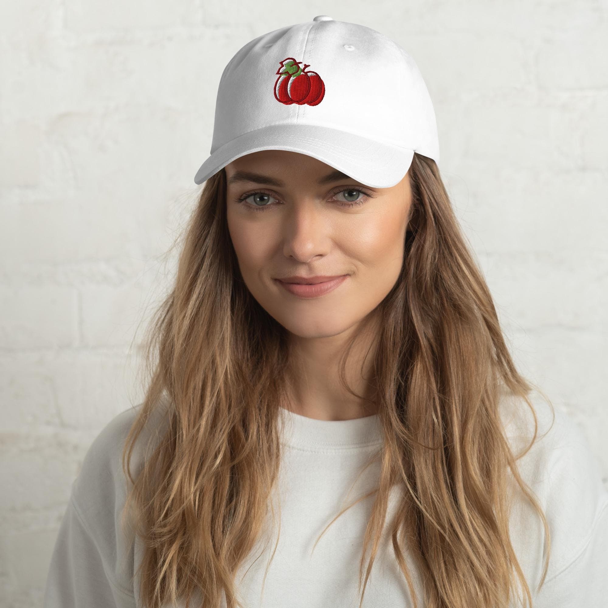 Cute Tomato Dad Cap | Baseball Hat for Gardeners, Plant Lovers & Veggie Fans | Embroidered Fruit Hat