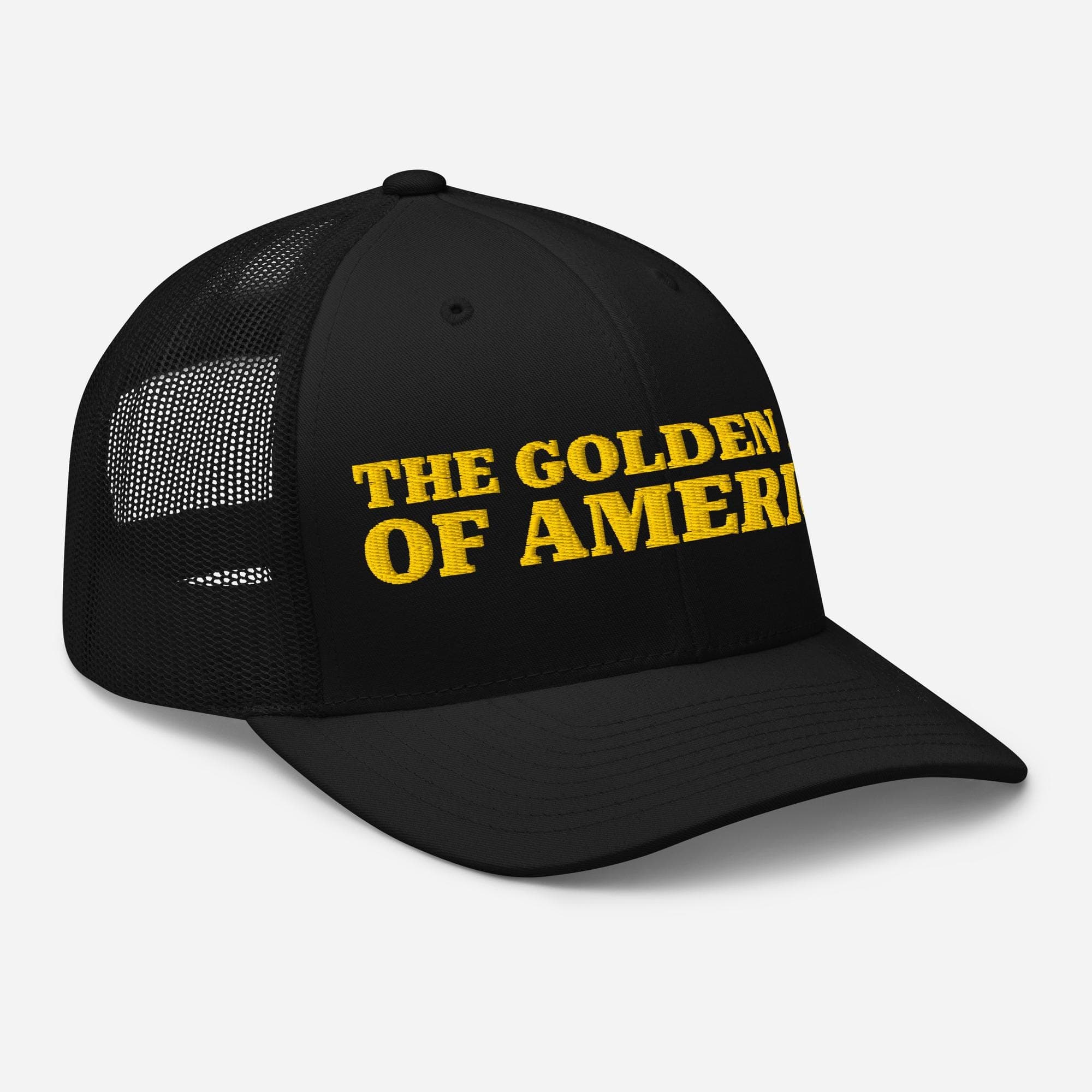 The Golden Age of America TRUCKER HAT Embroidered  Trump hat
Make america great
Trump 45 hat
Trump 47 hat
Patriotic hat
Trump patriotic hat
Trump trucker hat
Black trump hat
The golden age of
Golden age of americ
America hat
Maga hat
Gold maga hat