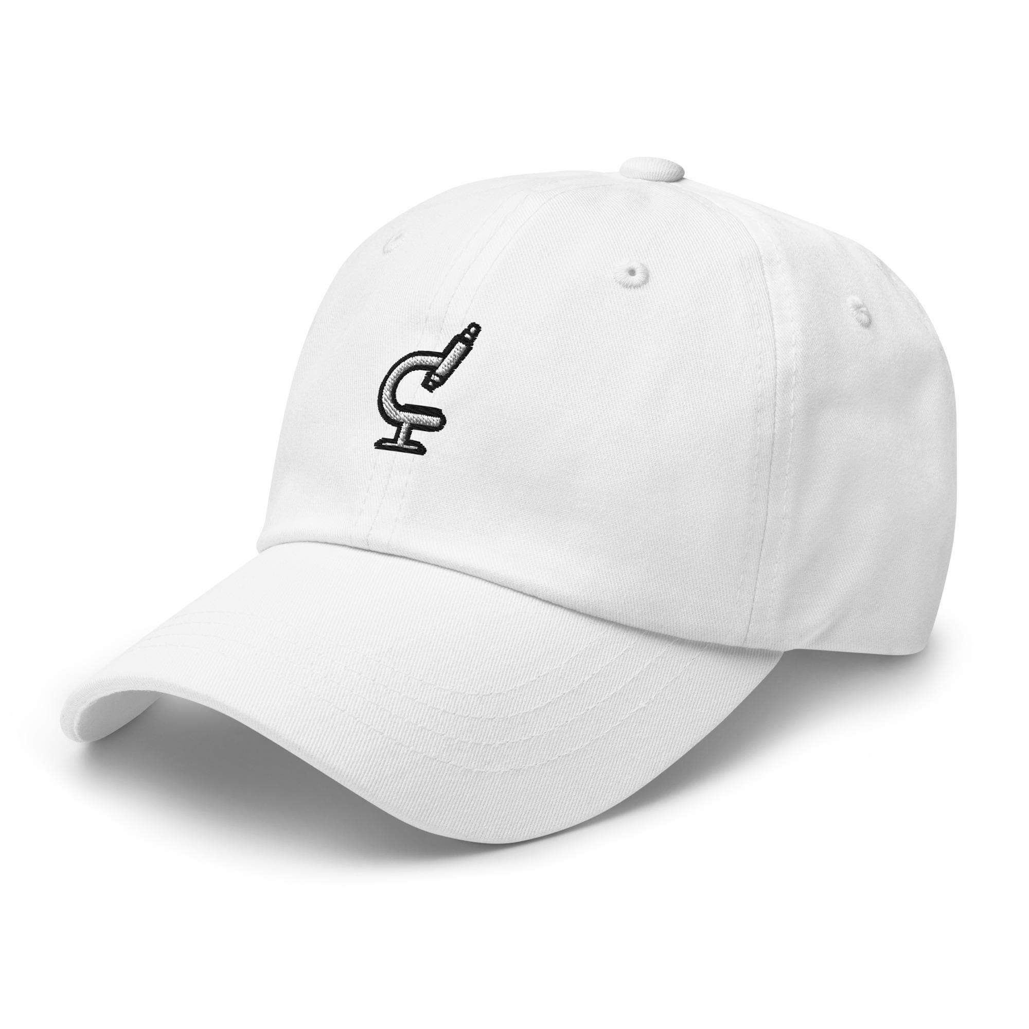 Embroidered Microscope Hat – Science Lover Cap – Cute STEM Gift – Geeky Embroidery Hat