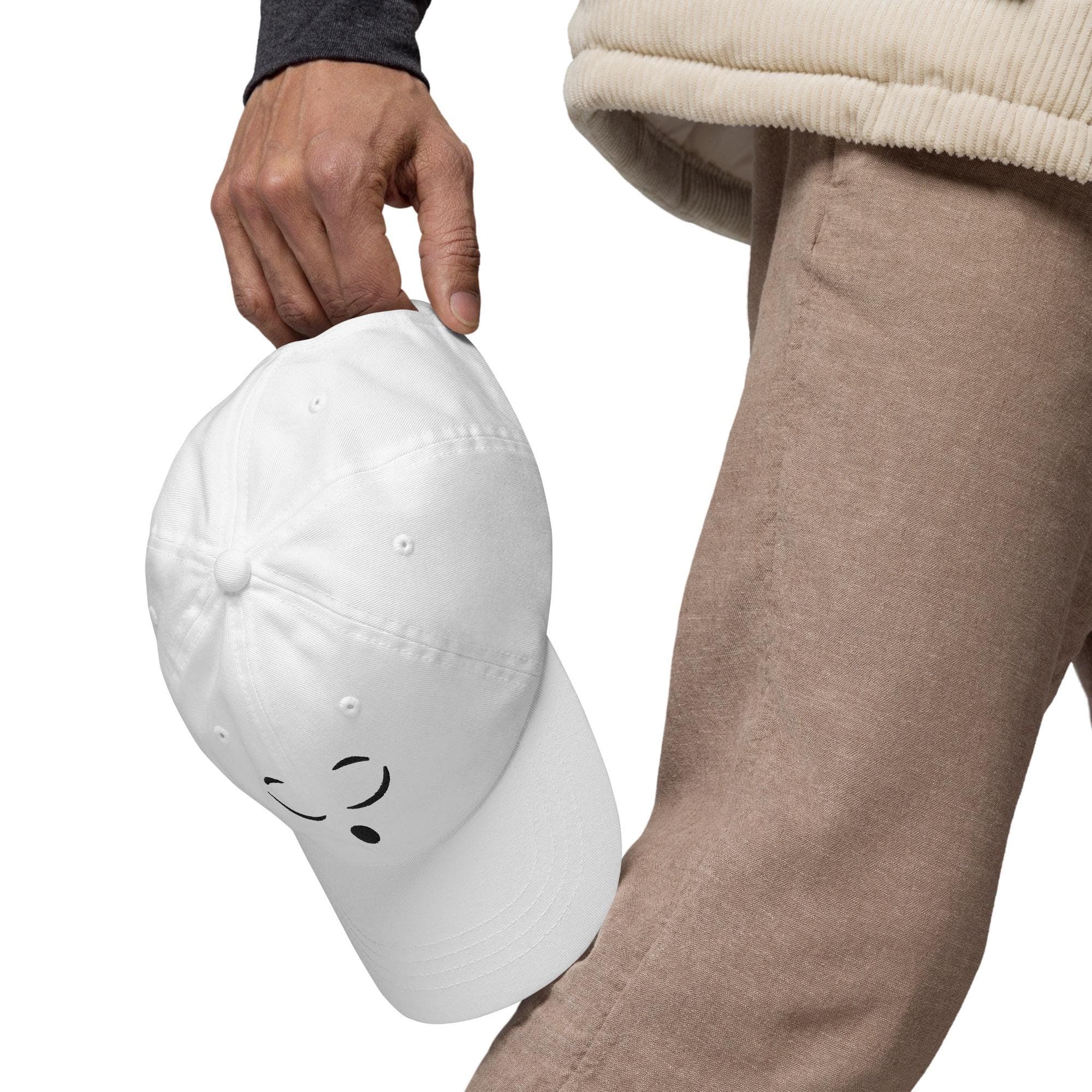 Funny Cartoon Face Embroidered Hat – Cute Expression Cap – Unique Graphic Baseball Cap