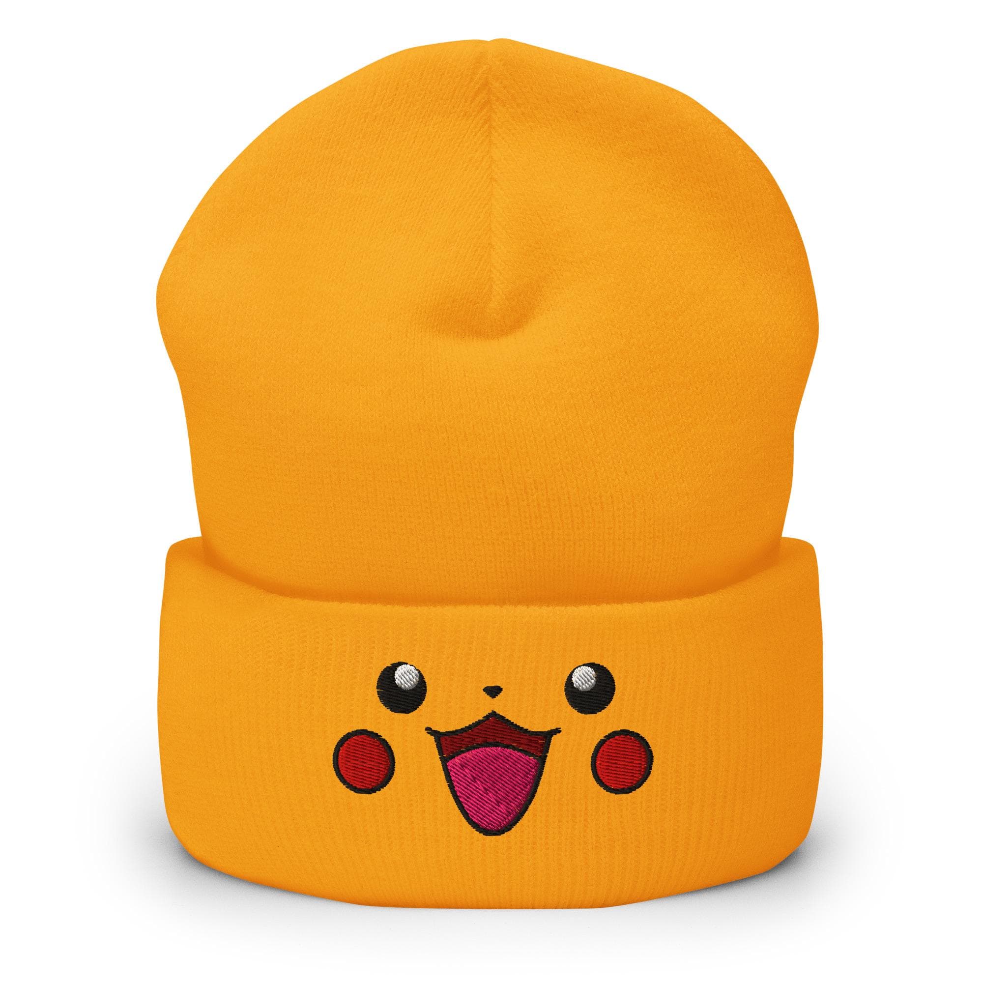 Pikachu Face Beanie Embroidered