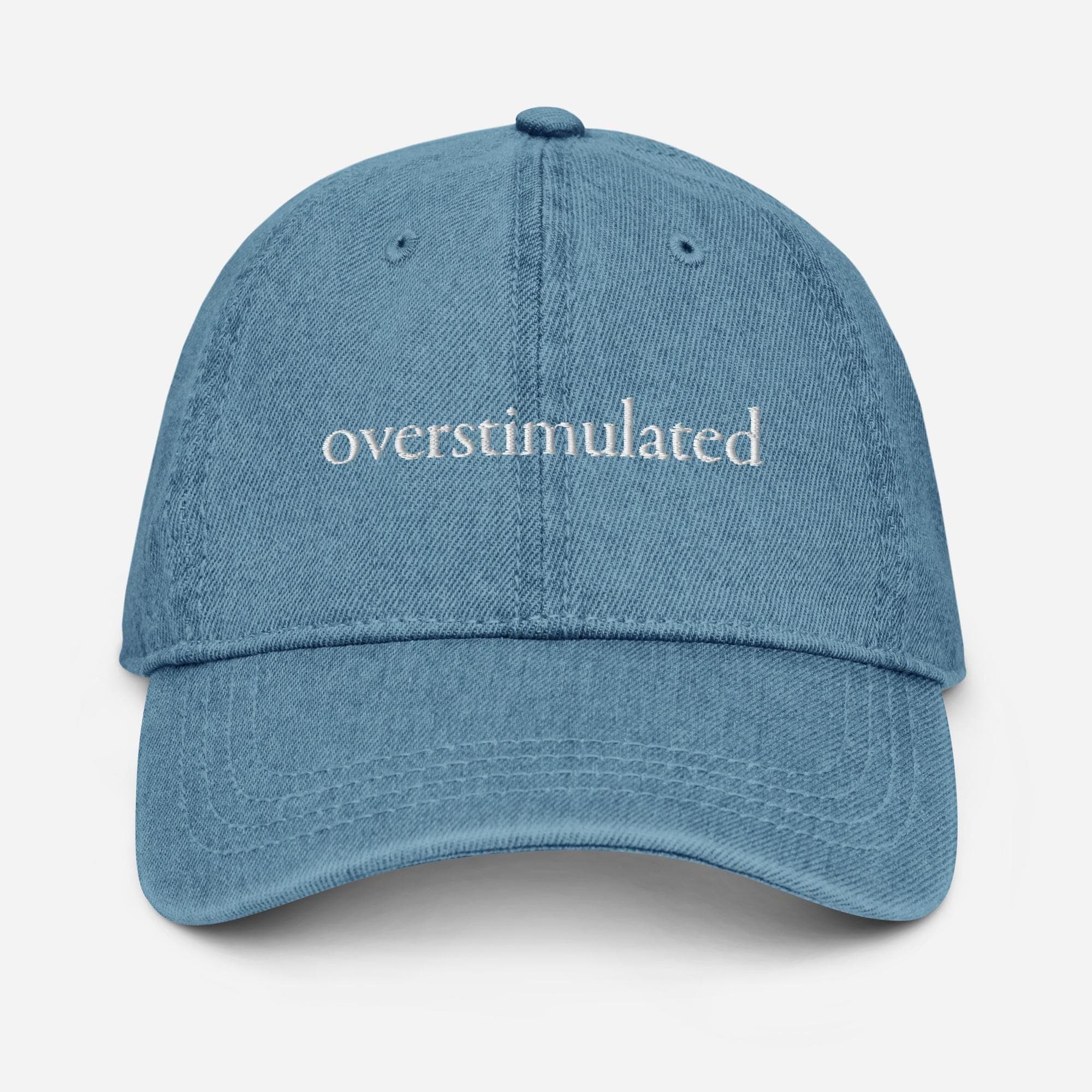Overstimulated Denim Hat Embroidered
