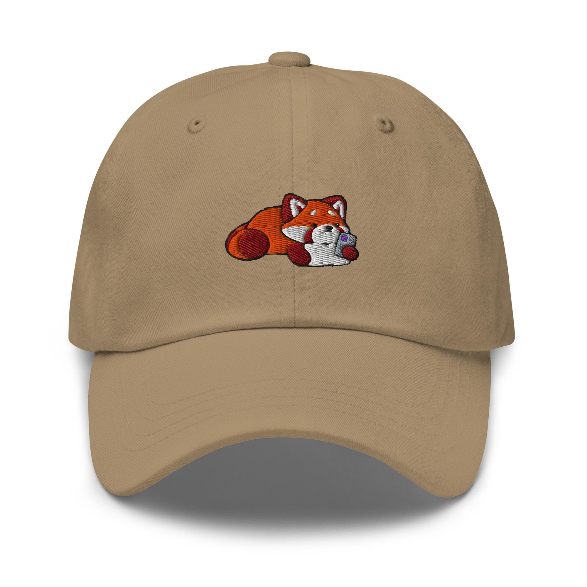 Cute Red Panda Using Phone Dad Hat, Gift For Panda Lovers Baseball Cap, Dad Cap Gifts, Gift for Dad Gift for Mom Hat Panda