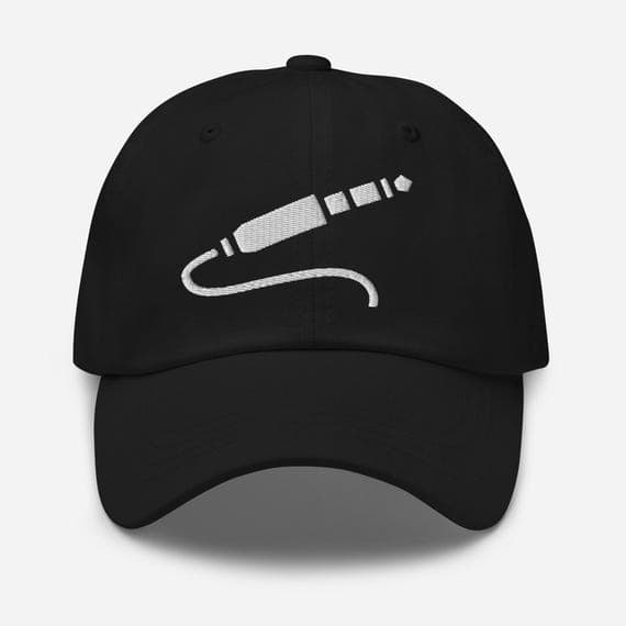 Jack Plug 3.5mm Audio Embroidered Hat  – Music Lover Gift, Headphone Port Dad Cap