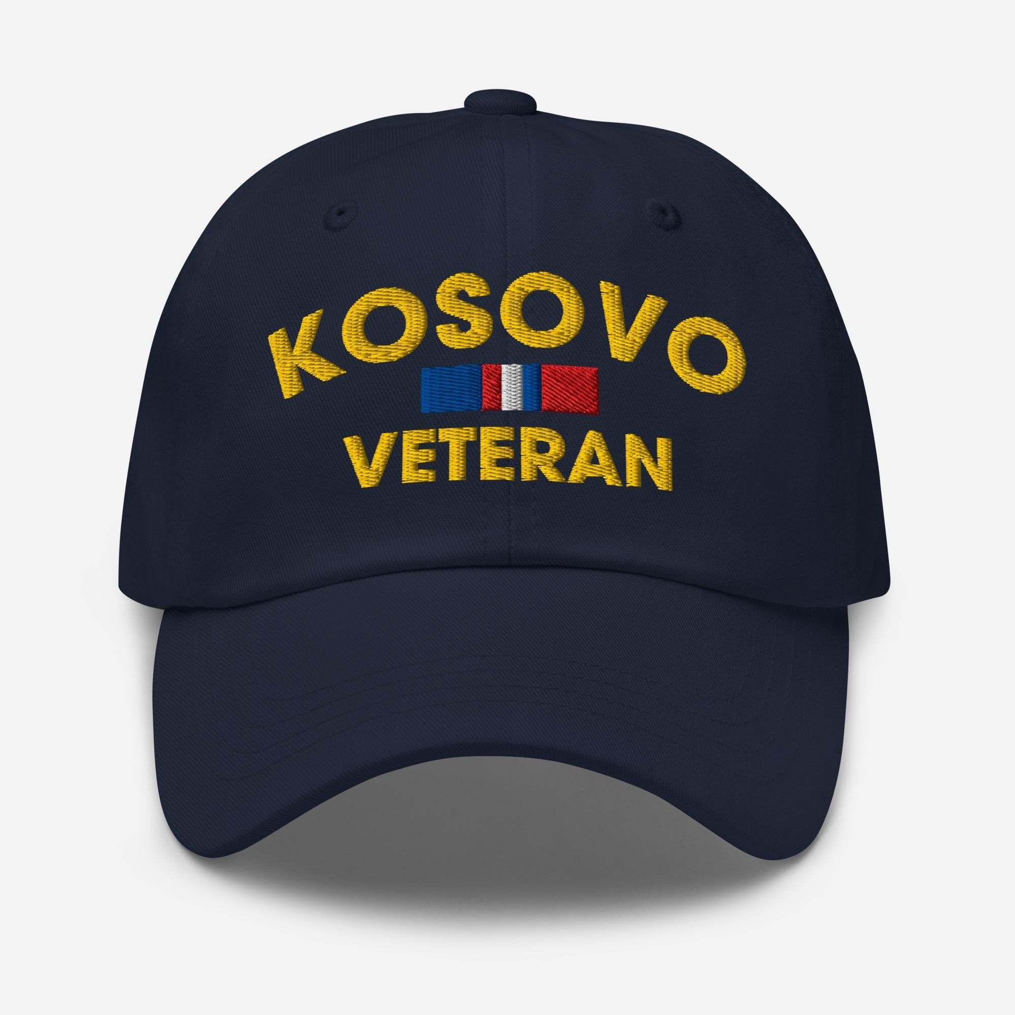 Kosova Veteran Dad Hat – Embroidered Baseball Cap, Military Veteran Gift, Adjustable Cotton Cap for Men