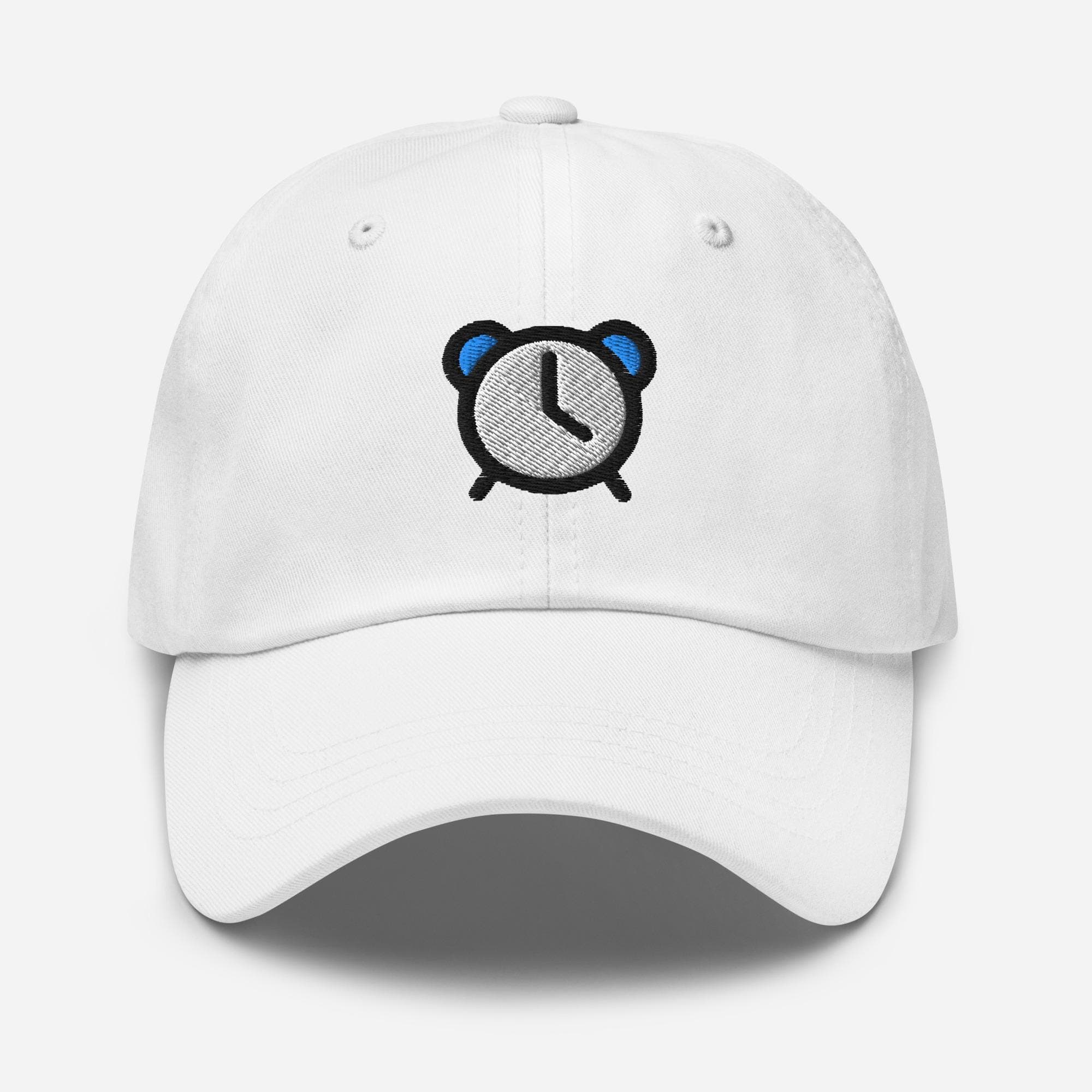 Alarm Clock Embroidered Cap – Retro Aesthetic Hat, Minimalist Icon Dad Hat, Clock Lovers Gift