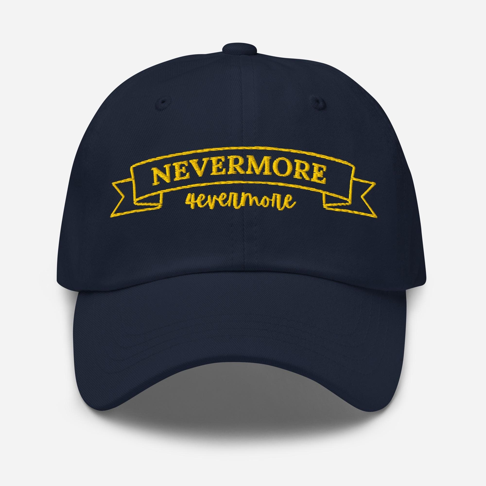 Nevermore Dad Cap Baseball Hat | Embroidered Raven Poe Inspired Cap | Gothic Dark Academia Aesthetic Hat for Men Women