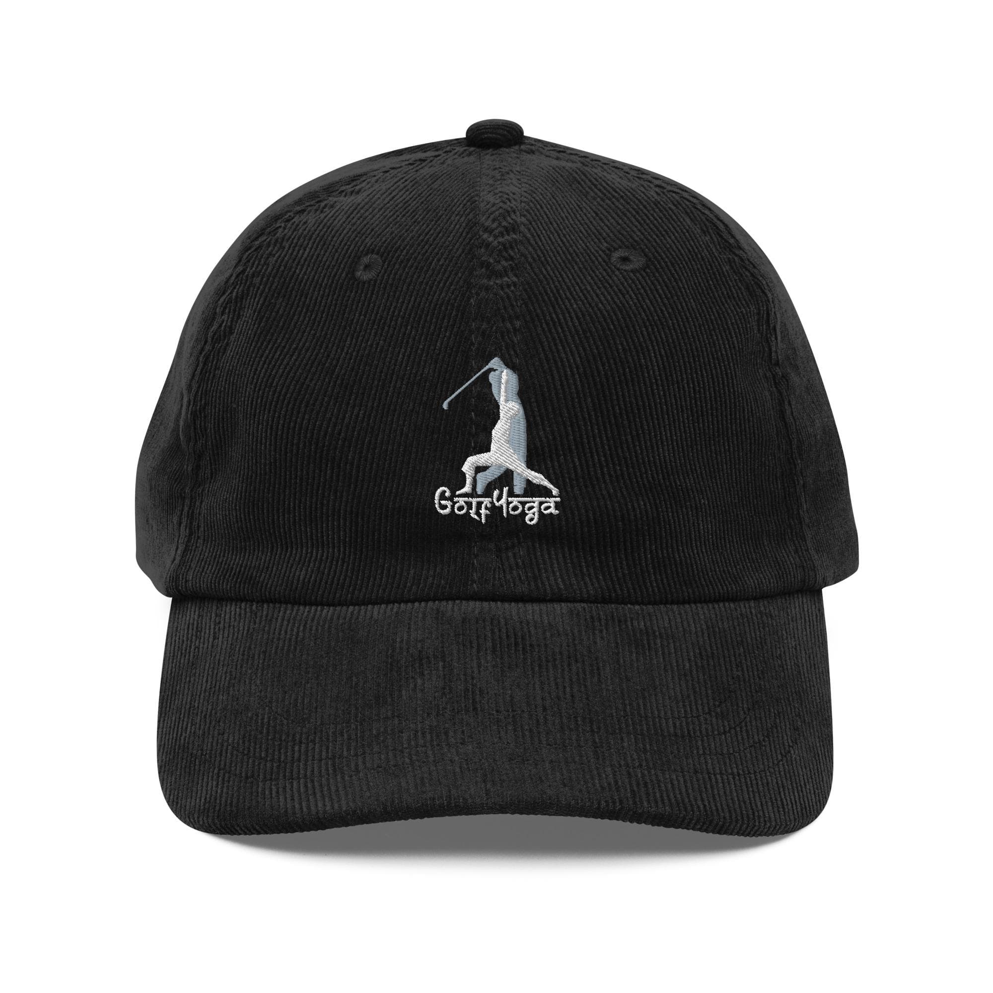 Corduroy Golf Yoga Hat | Golf Lover Cap | Zen Golf Embroidered Dad Hat | Golf Yoga Gift | Sports & Relaxation Cap