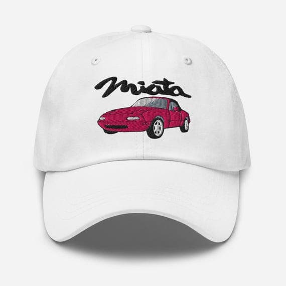 Flamingo Pink Miata Mazda Hat Embroidered Dad Cap