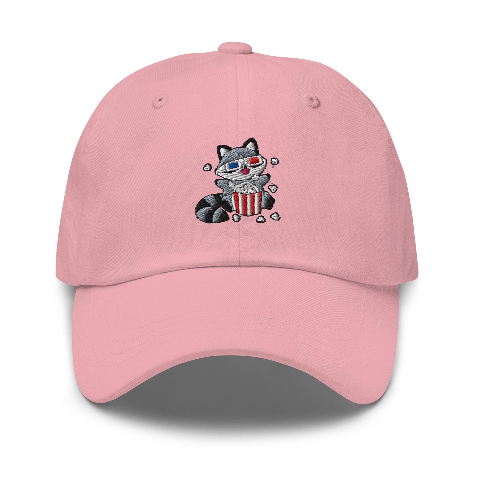 Raccoon Hat Watching Movie Embroidered Dad Hat, Gift For Raccoon Lover Baseball Cap, Dad Cap Gifts, Gift for Dad Gift for Mom