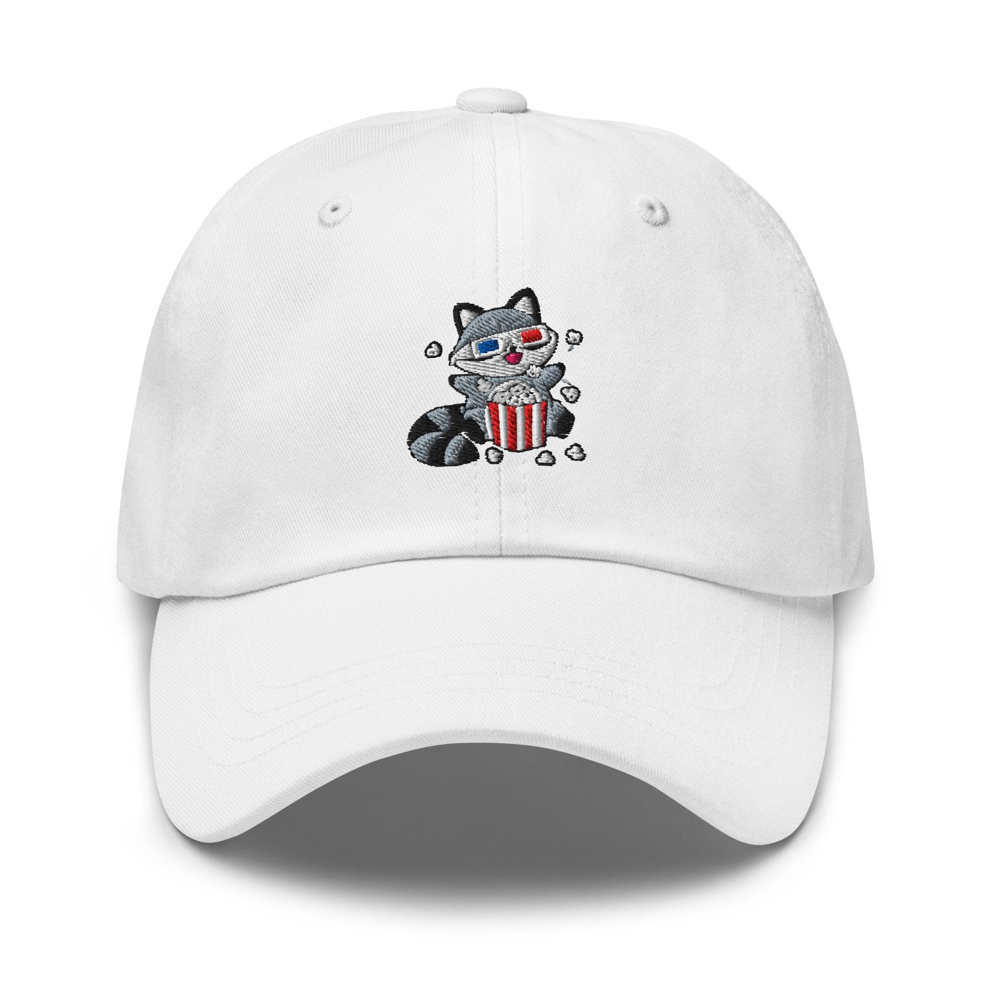 Raccoon Movie Hat Embroidered Cap | Funny Animal Watching Movie Dad Hat | Cute Raccoon Baseball Cap Gift