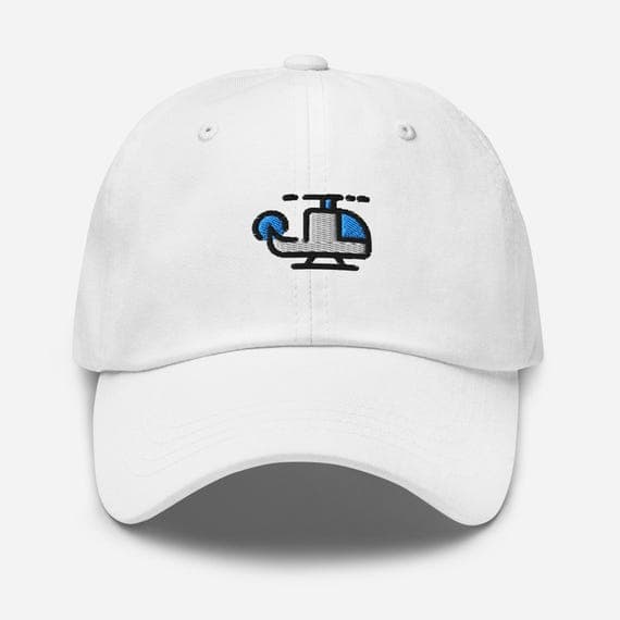 Embroidered Helicopter Hat – Cute Aviation Cap for Kids & Adults