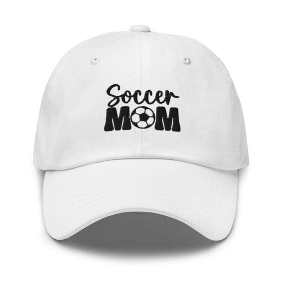 Soccer Mom Hat Embroidered Baseball Cap | Gift for Soccer Moms | Sports Mom Adjustable Dad Hat