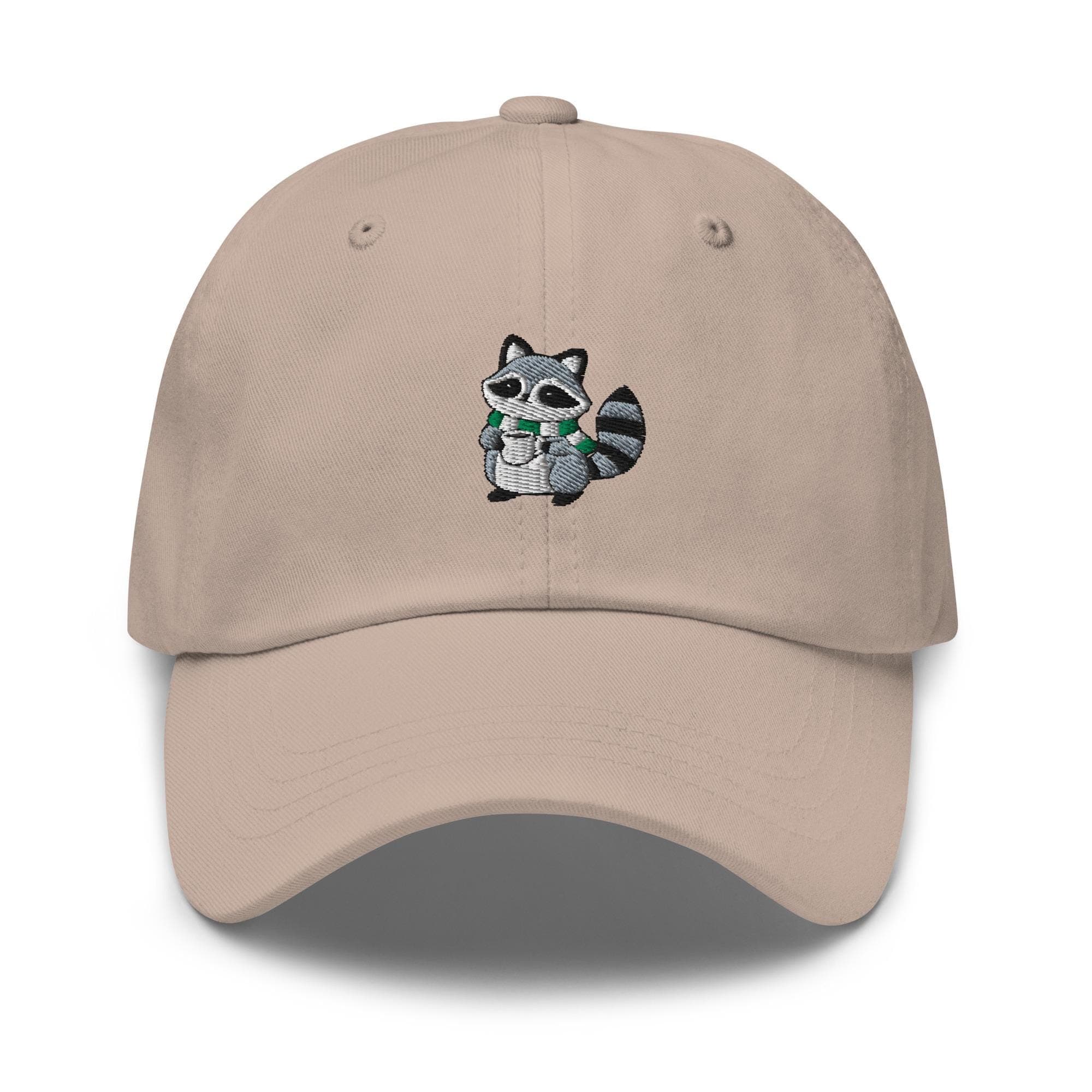 Raccoon Hat Drinking Coffee Embroidered Dad Hat, Gift For Raccoon Lovers Baseball Cap, Dad Cap Gifts, Gift for Dad Gift for Mom Raccoon Hat