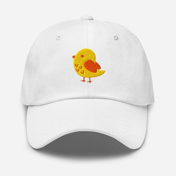 Cute Chick Embroidered Cap – Kawaii Bird Dad Hat, Animal Lover Gift, Summer Casual Adjustable Cap for Women & Men