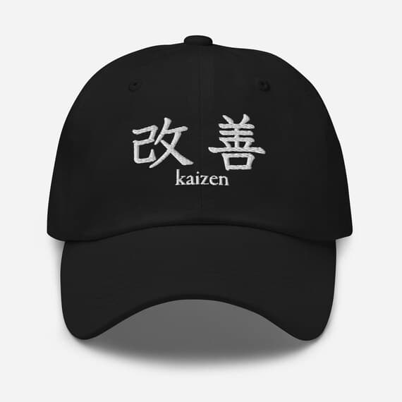Kaizen Hat Embroidered Dad Cap | Kanji Character Hat