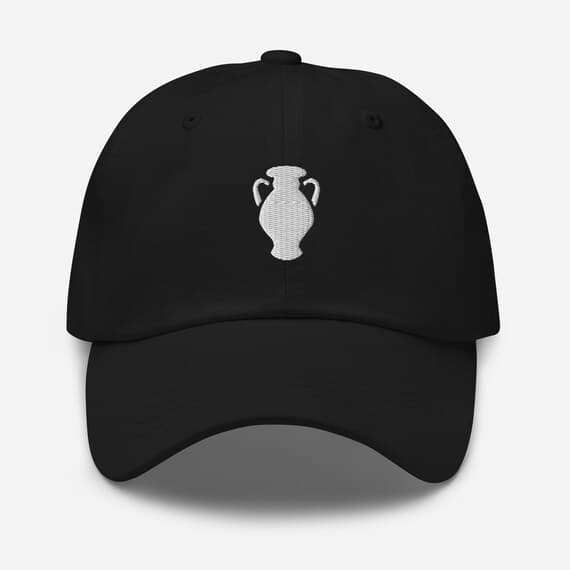 Amphora Embroidered Hat, Ancient Greek Pottery Cap, Aesthetic Minimalist Embroidery Dad Hat, Unique History Gift