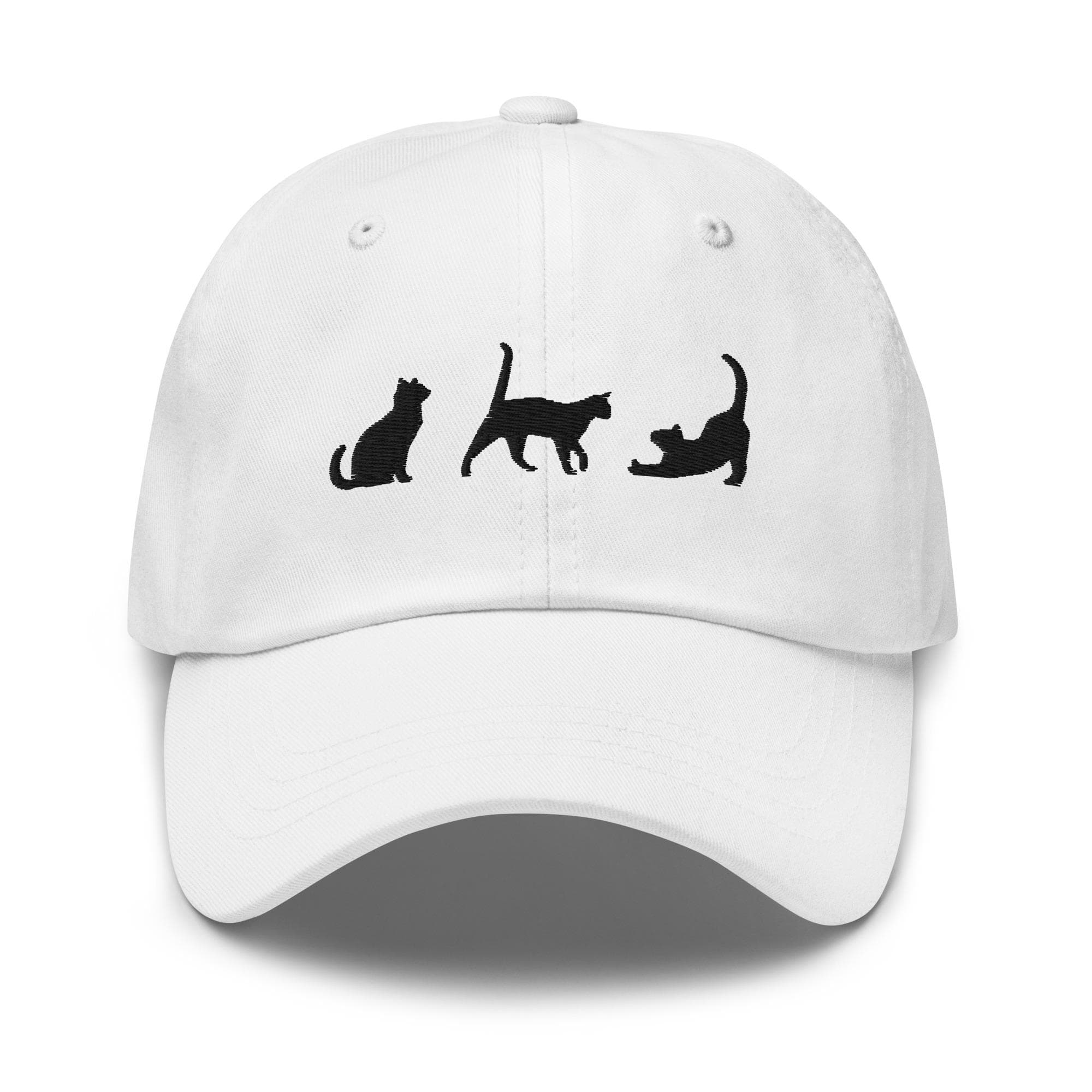 Cute Cats Playing Hat Embroidered Hat Unisex Baseball Hat Strapback Cat Lover Gift Cat Mom Cat Dad