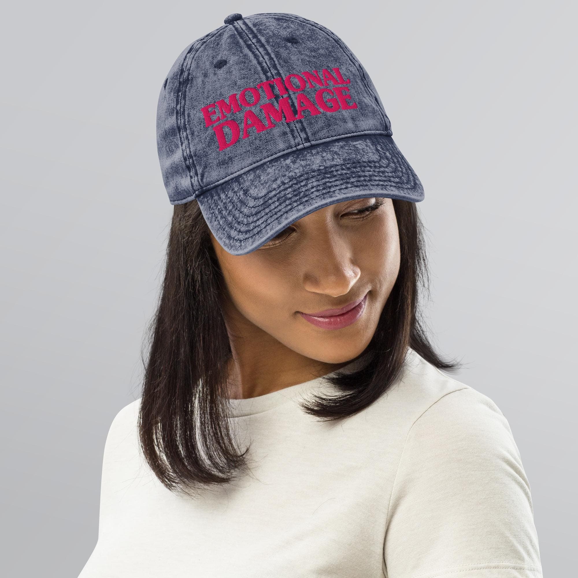 Emotional damage Hat Embroidered Washed Vintage Cotton Twill Cap funny hat
funny cap
funny dad hat
funny humor on hat
funny quotes on hat
funny sayings on hat
funny sarcasm hat
funny statement hat
funny gift hat
gift for
funny meme ha