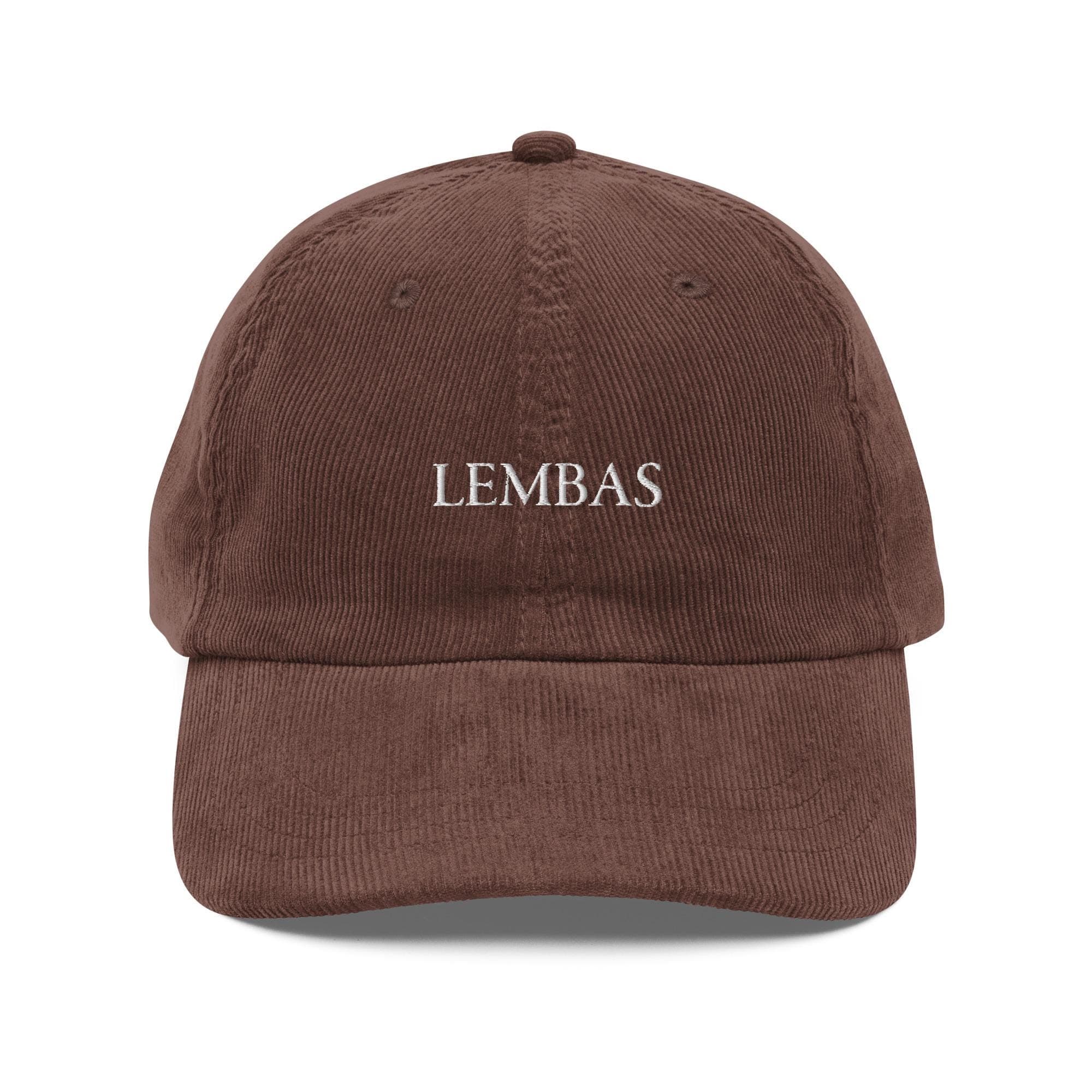 Lembas Hat Embroidered Corduroy cap For Fantasy Lover