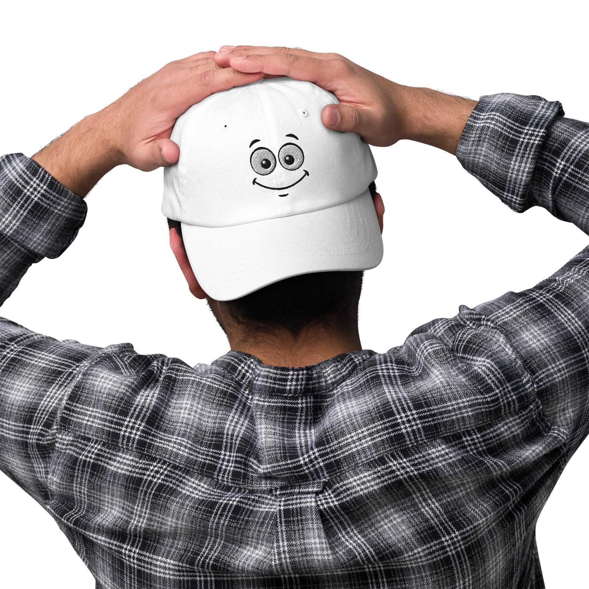 Cute Cartoon Face Embroidered Hat – Funny Expression Baseball Cap – Trendy Casual Adjustable Cap
