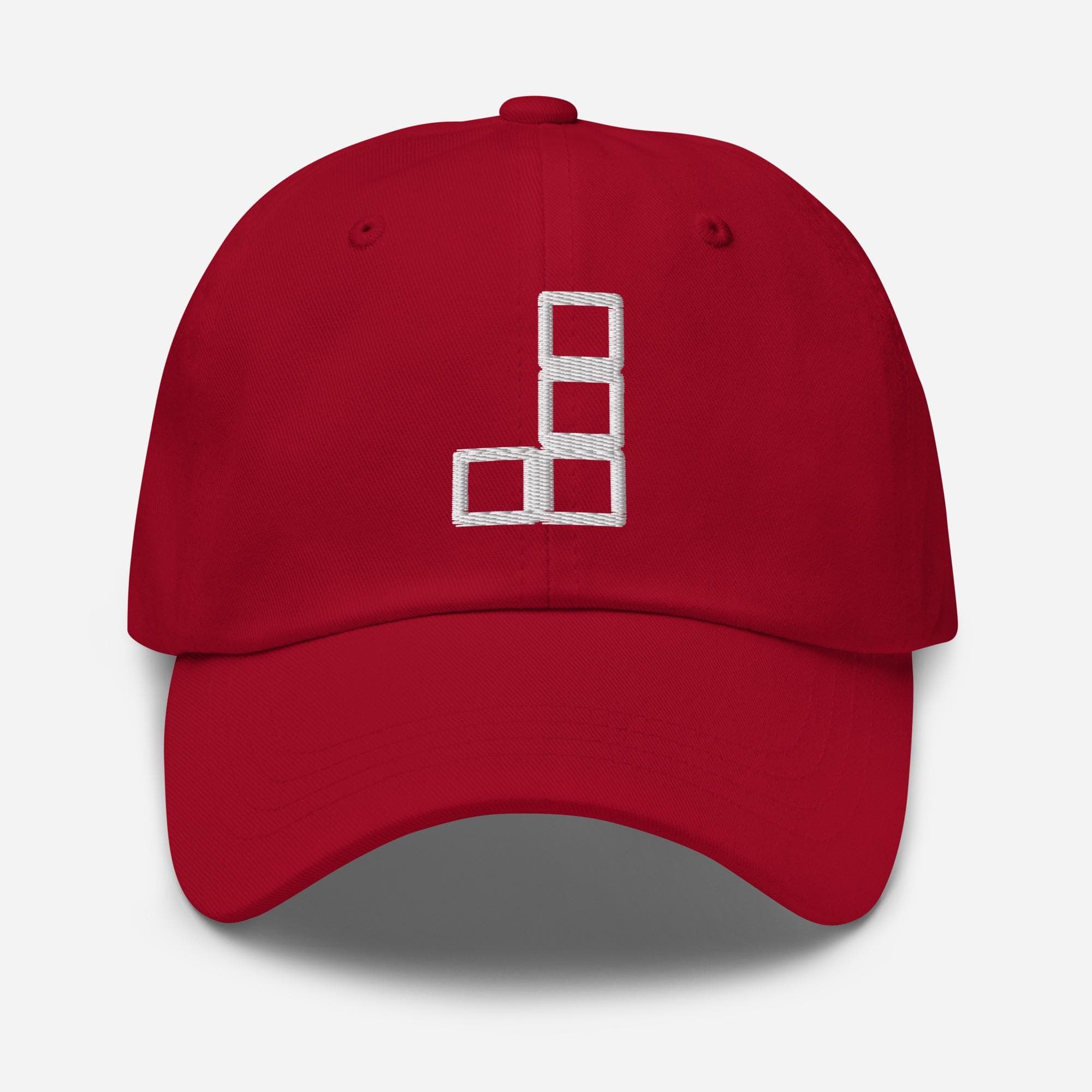 J Brick Hat Embroidered Cap – Classic Retro Game Block Design Baseball Cap, Gamer Gift Dad Hat