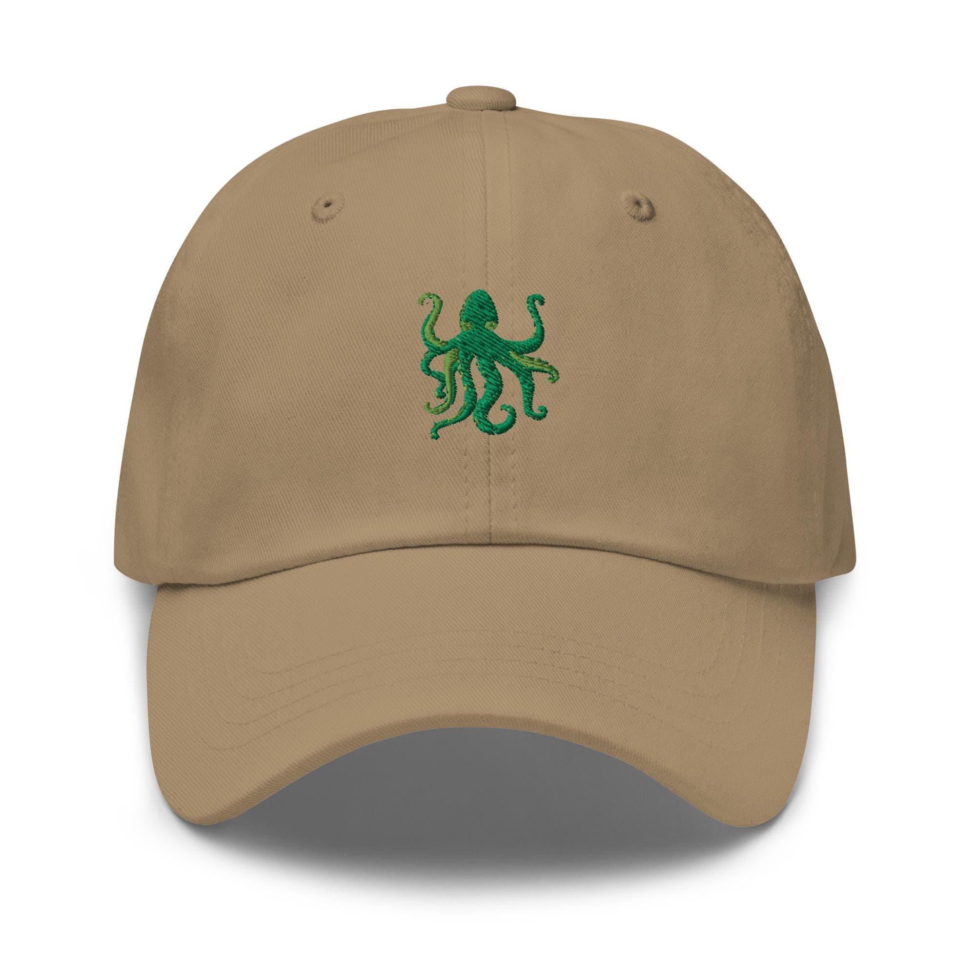 Cute Green Octopus Embroidered Dad Hat Gift Octopus Lover Cap Gift Sea Creature Cap Sea Animals Hat Gift
