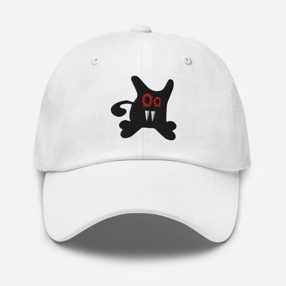 Monster Embroidered Cap – Anime Monster Hat – Kawaii Cartoon Embroidery Cap – Gamer Streetwear Dad Hat – Cute Monster Gift