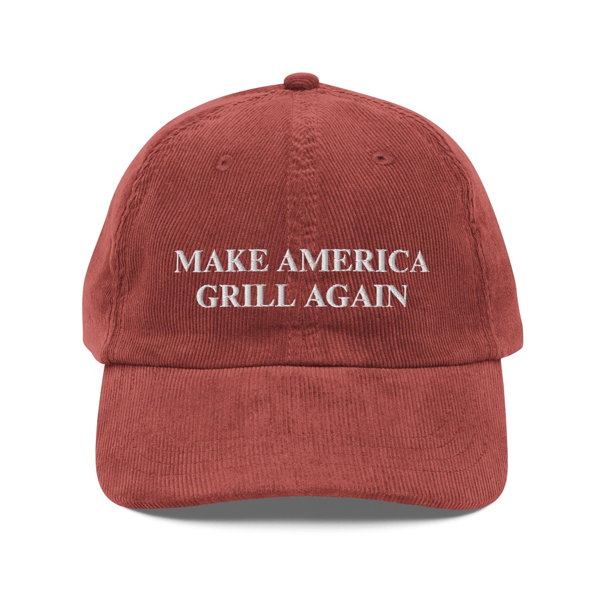 Make America Grill Again Corduroy Hat Embroidered Corduroy Hat Red Donald Trump Hat MAGA HAT Grill Hat BBQ Hat Cooking