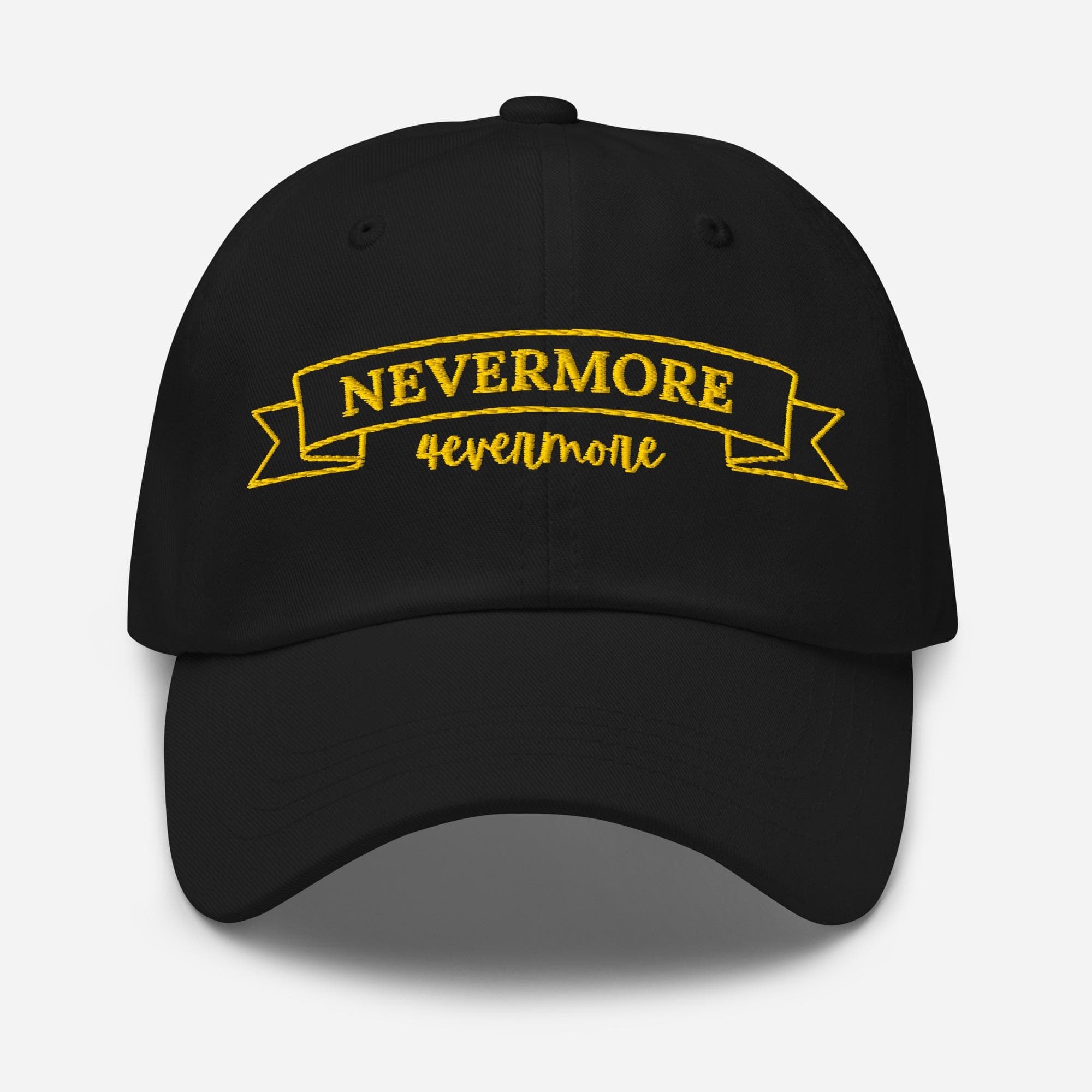Nevermore Dad Cap Baseball Hat | Embroidered Raven Poe Inspired Cap | Gothic Dark Academia Aesthetic Hat for Men Women