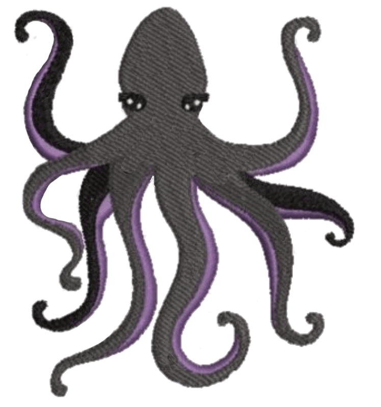 Octopus Embroidered Hat – Cute Sea Creature Baseball Cap, Ocean Animal Embroidery Dad Hat, Marine Life Gift
