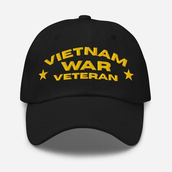 Vietnam War Veteran Hat, Embroidered Dad Cap Military Baseball Cap, Army Navy Air Force Veteran Gift, Adjustable Veteran Pride Cap