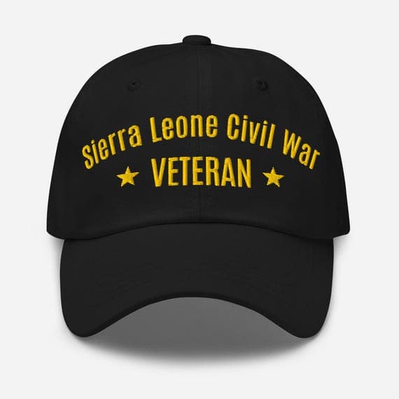 Sierra Leone Veteran Dad Cap | Freetown War History Embroidered Hat | West Africa Military Gift