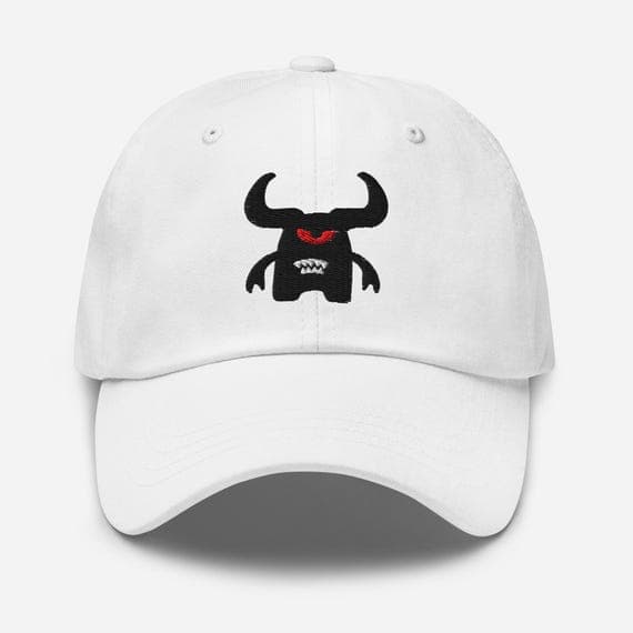 Monster Embroidered Cap | Cute & Scary Monster Hat | Graphic Monster Baseball Cap | Unique Monster Gift for Fans