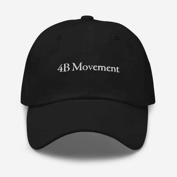 4B Movement Dad Cap | Embroidered Baseball Hat | Social Justice Streetwear | Activist Gift