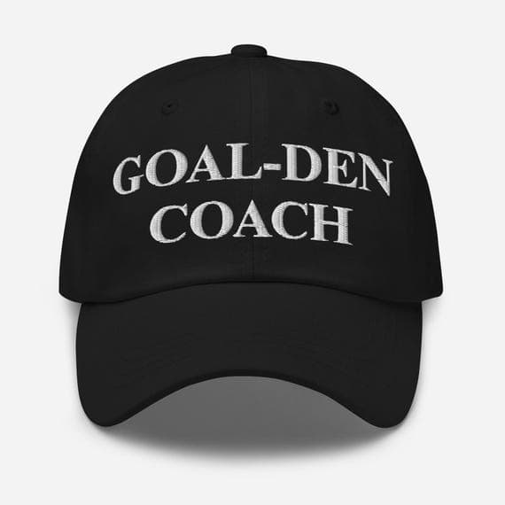Goal-den leader Hat Embroidered Dad Cap for Football Fans | Coach Hat | Football Coach Gift